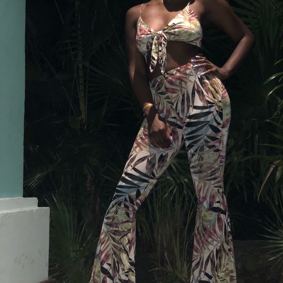 Tropical Pant Set, great condition💐 - Picture 3 of 3
